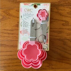Pink Measuring Spoons and Cups Set CWC cook with color kitchen spoon